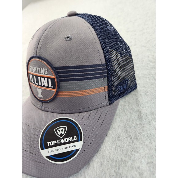 University Of Illinois Fighting Illini Football Adjustable Hat Cap Mesh Back NWT - Picture 3 of 8